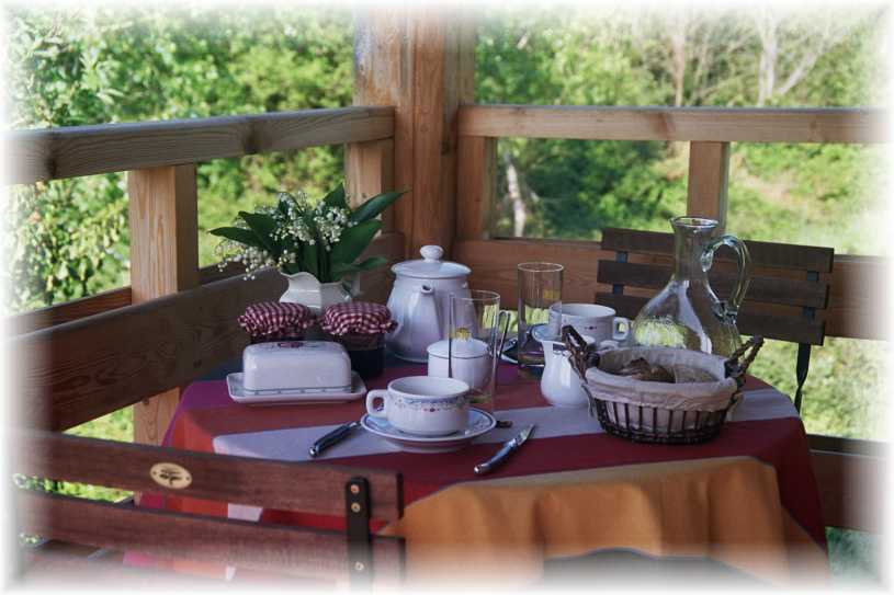 breakfast on the balcony